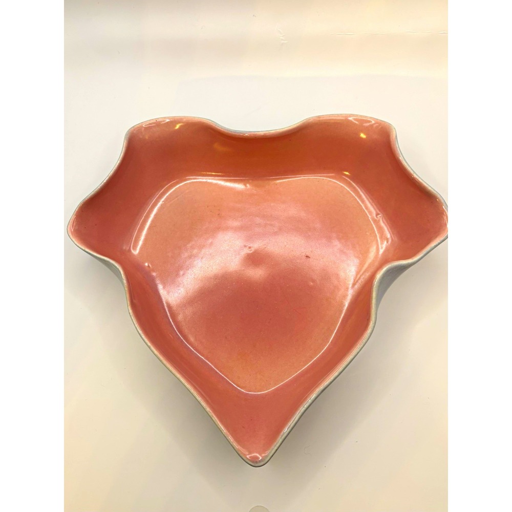 Vintage Red Wing Pottery Pink Blue Freeform Bowl 1069 Mid Century Art Pottery